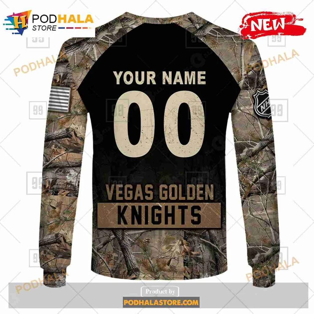 Vegas Golden Knights Camouflage Hoodie With Custom Name And Number - Product View 8 Vegas Golden Knights Camouflage Hoodie With Custom Name And Number - Product View 8