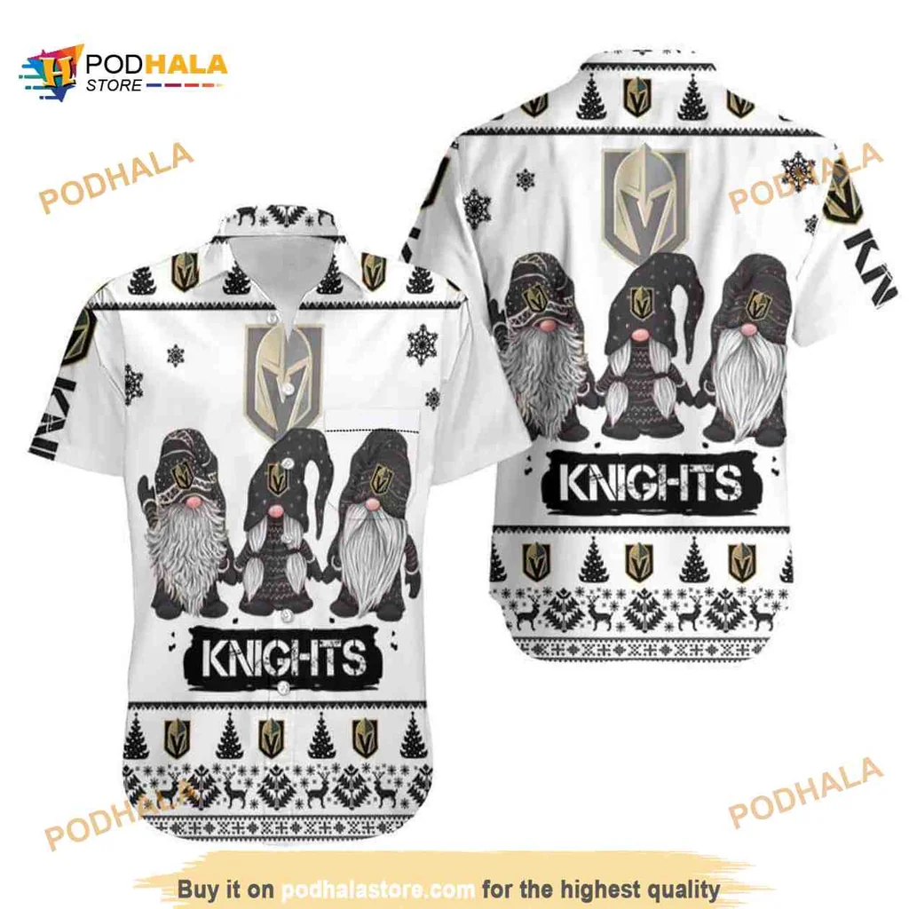 Vegas Golden Knights Gnome Hawaiian Shirt For Hockey Fans