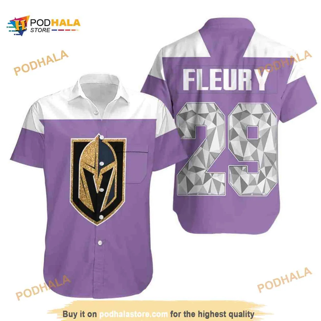 Vegas Golden Knights Hawaiian Shirt Featuring Marc Andre Fleury