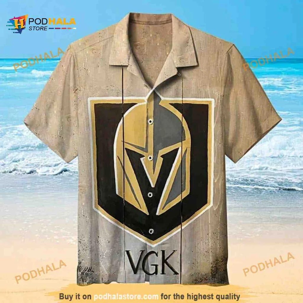 Vegas Golden Knights Hawaiian Shirt Featuring Vgk Logo And Beach Vibe