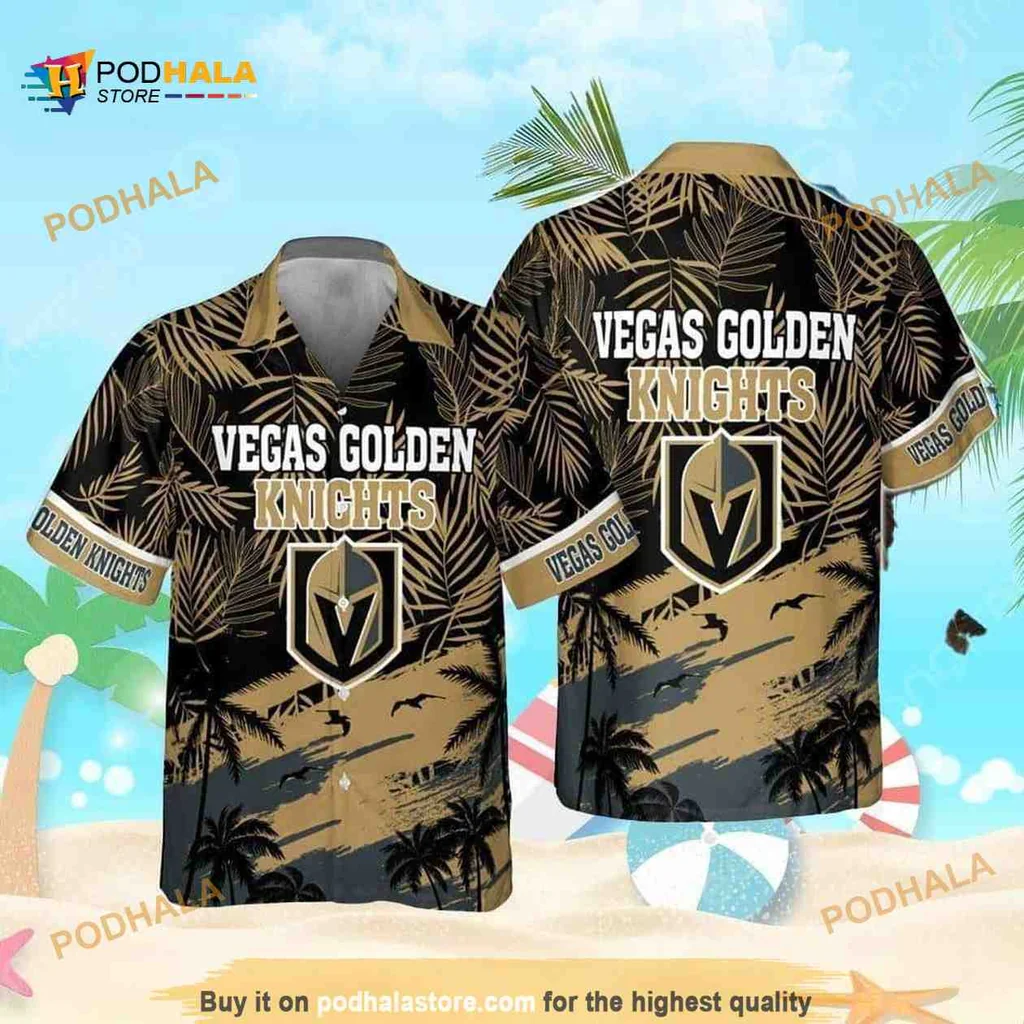Vegas Golden Knights Hawaiian Shirt With Tropical Design For Fans