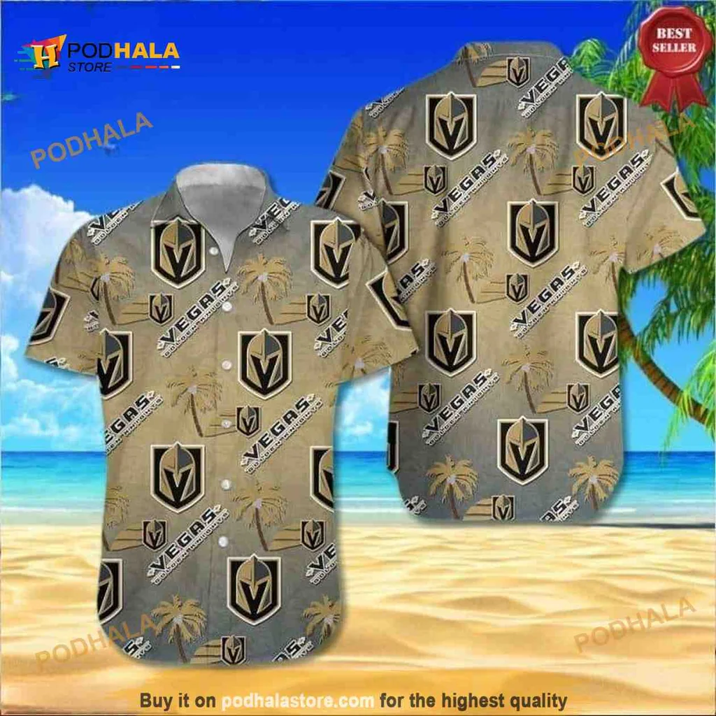 Vegas Golden Knights Hawaiian Shirt With Tropical Palm Trees