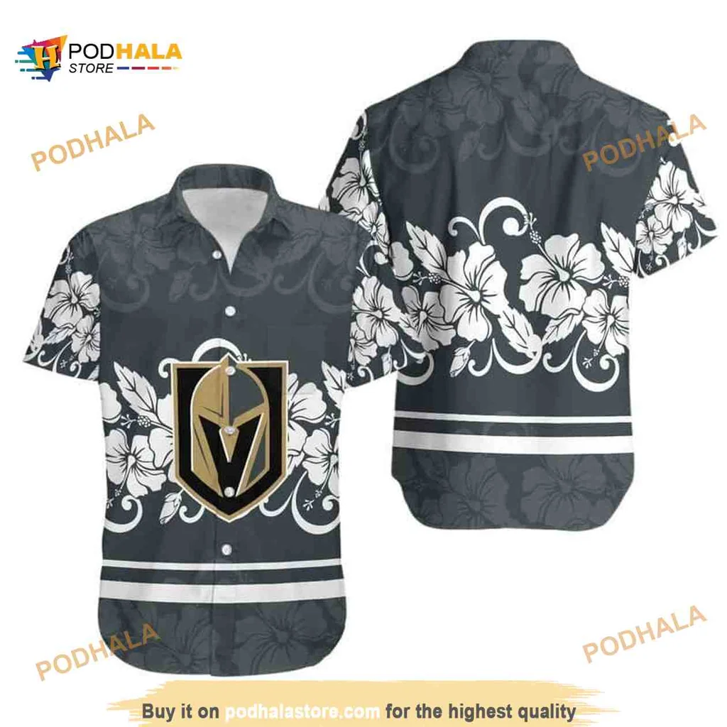 Vegas Golden Knights Hibiscus Shirt For Hockey Fans