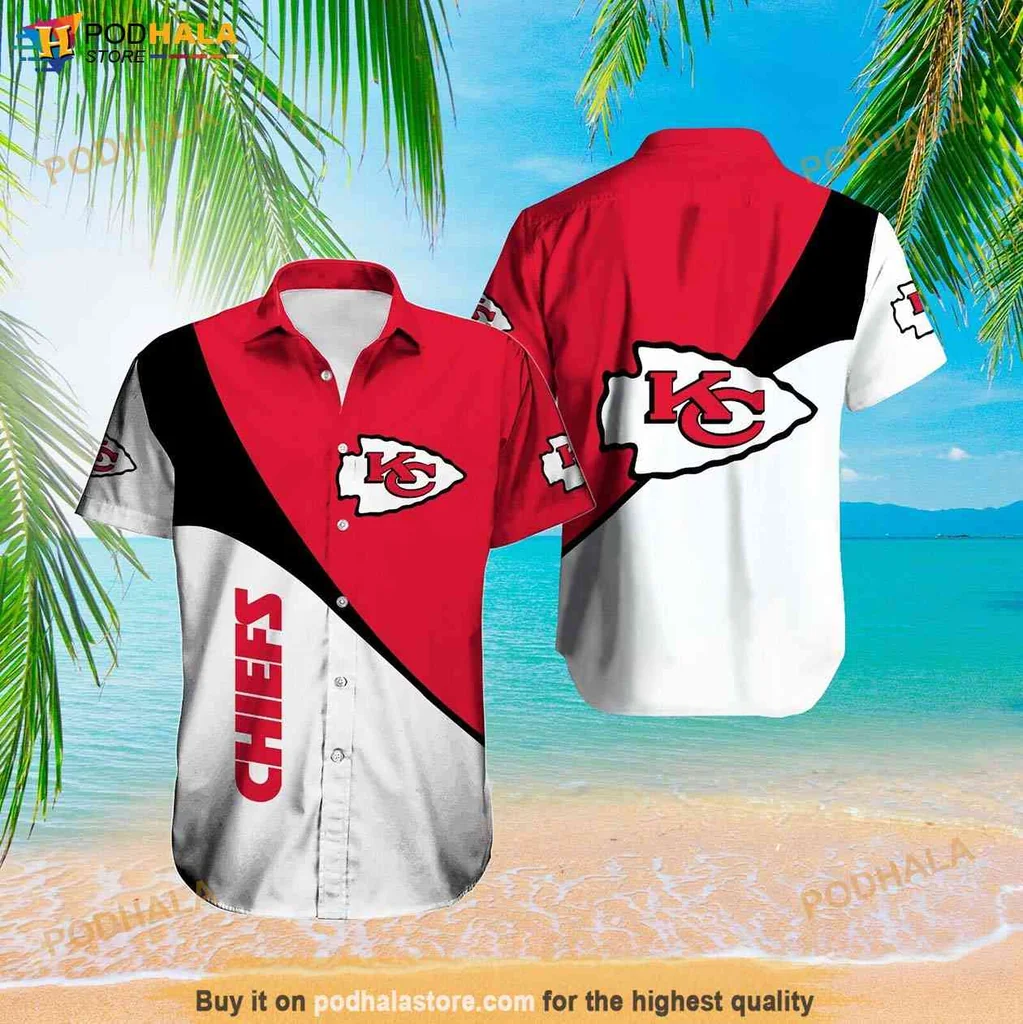 Vibrant Chiefs Fan Aloha Shirt, Kansas City Chiefs Summer Beach Shirt