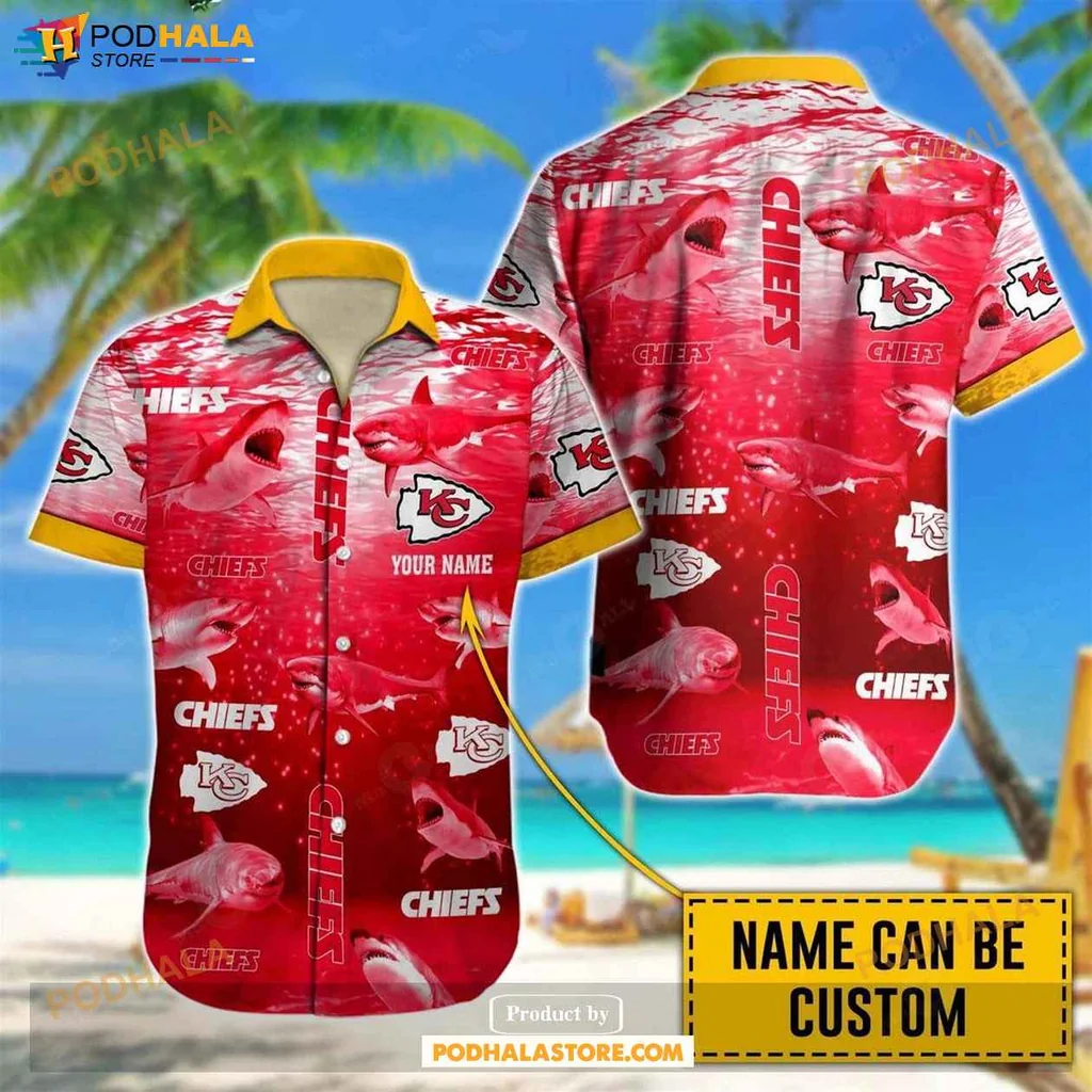Vibrant Chiefs Fan Hawaiian Shirt, Personalized Kansas City Chiefs Clothing