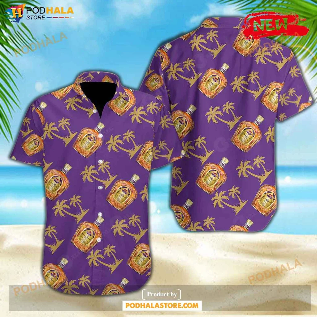 Vibrant Crown Royal Aloha Shirt, Tropical Palm Tree Summer Design Shirt