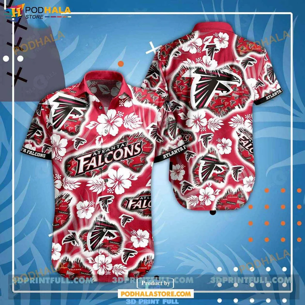 Vibrant Falcons Fan Hawaiian Shirt, Summer Vacation Gift For Nfl Supporters