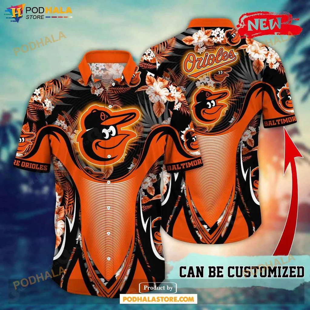 Vibrant Orioles Fan Aloha Shirt, Colorful Baltimore Orioles Summer Shirt