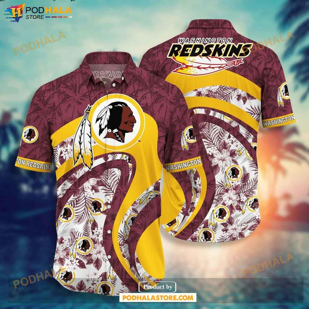 Vibrant Proud Washington Redskins Hawaiian Shirt, Tropical Design For Nfl Fans