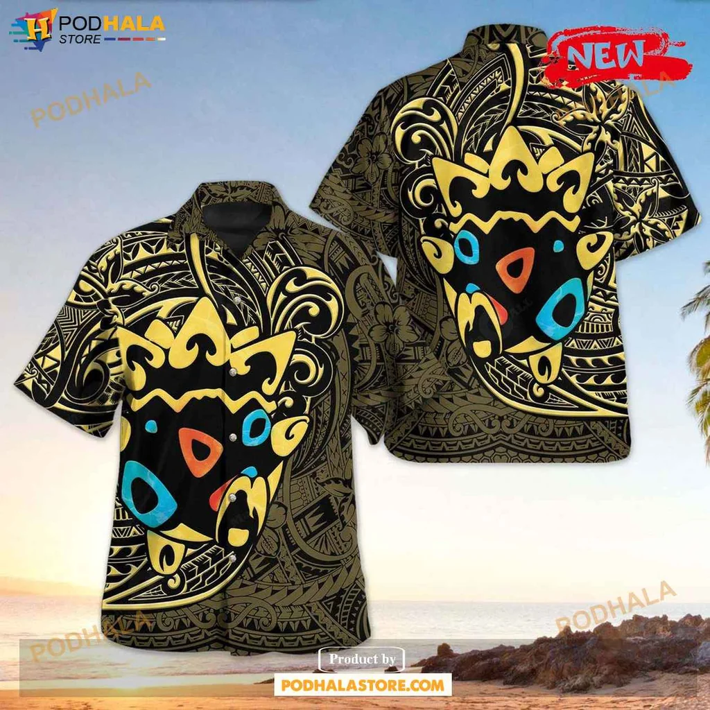 Vibrant Tribal Creature Aloha Shirt, Polynesian Design Tropical Shirt For Men And Women