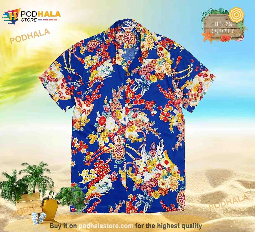 Vibrant Tropical Floral Hawaiian Shirt With Colorful Summer Patterns