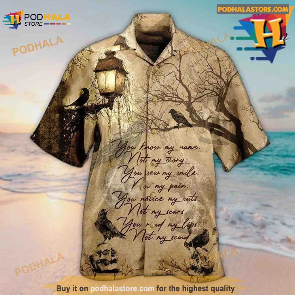 Viking Raven Tropical Shirt You Know My Name Not My Story
