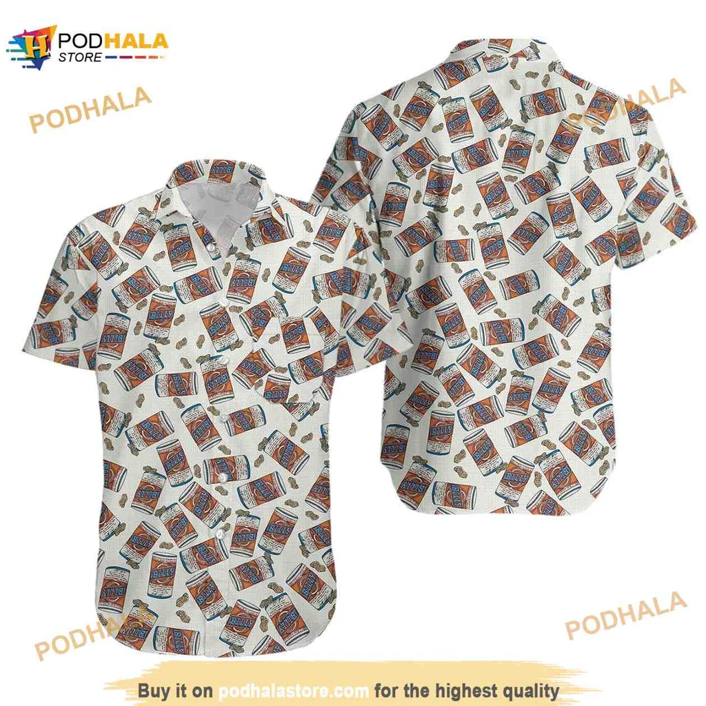 Vintage Beer Pop Art Hawaiian Shirt Featuring 1970s Jimmy Carter Design