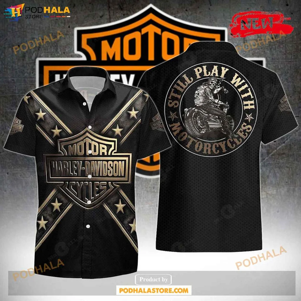 Vintage Motorcycle Lover Aloha Shirt, Still Play With Motorcycles Tropical Tee