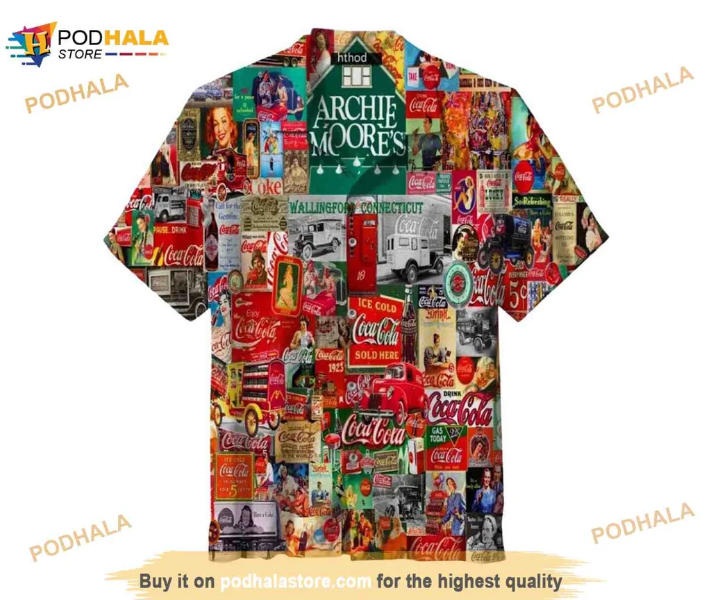 Vintage Soda Advertisement Hawaiian Shirt, Retro Summer Vibes Design