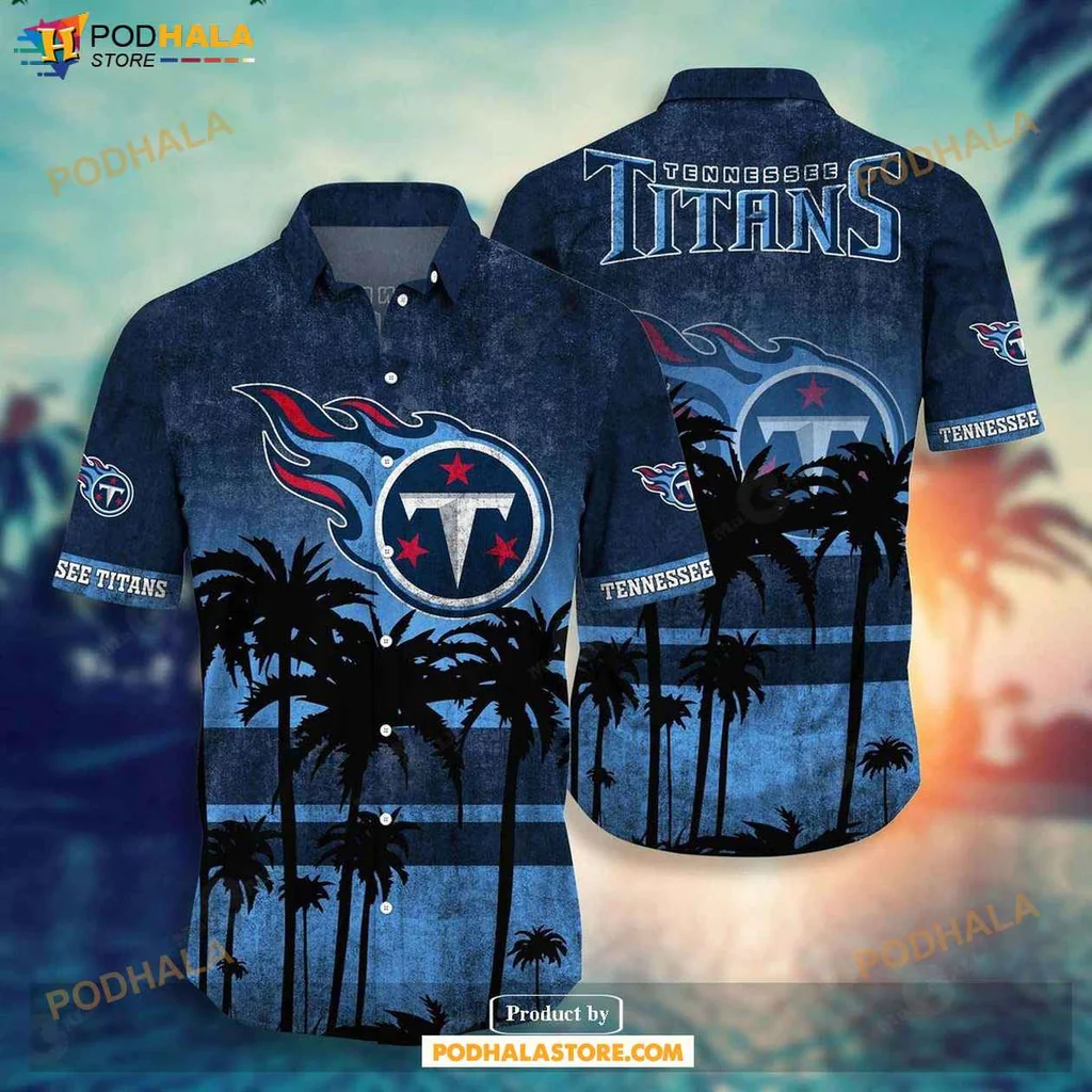 Vintage Tennessee Titans Hawaiian Shirt, Vibrant Tropical Design For Nfl Fans