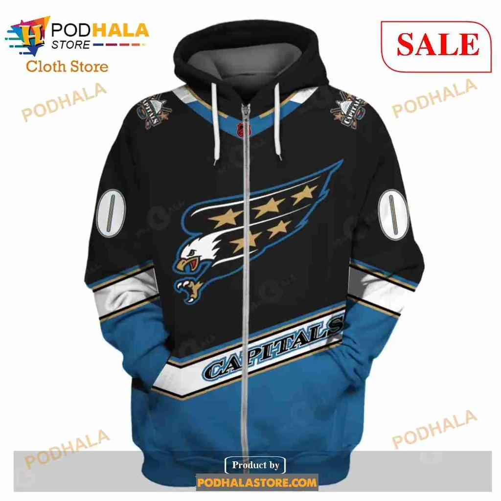 Washington Capitals Eagle 3d Hoodie, Bold Patriotic Design