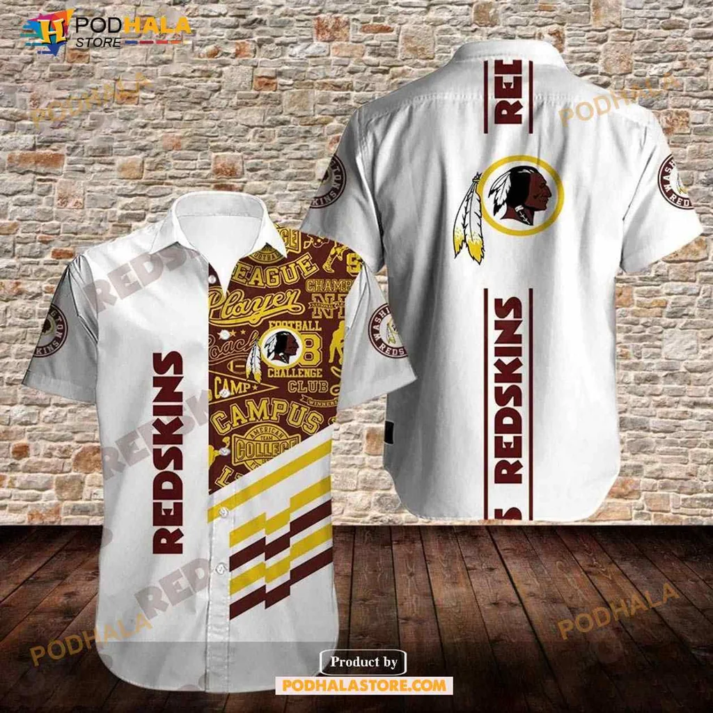 Washington Redskins Hawaiian Shirt With Bold Team Colors And Logo