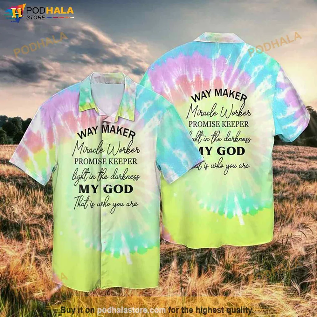 Way Maker Hawaiian Shirt, Miracle Worker Promise Keeper Christian Worship Shirt