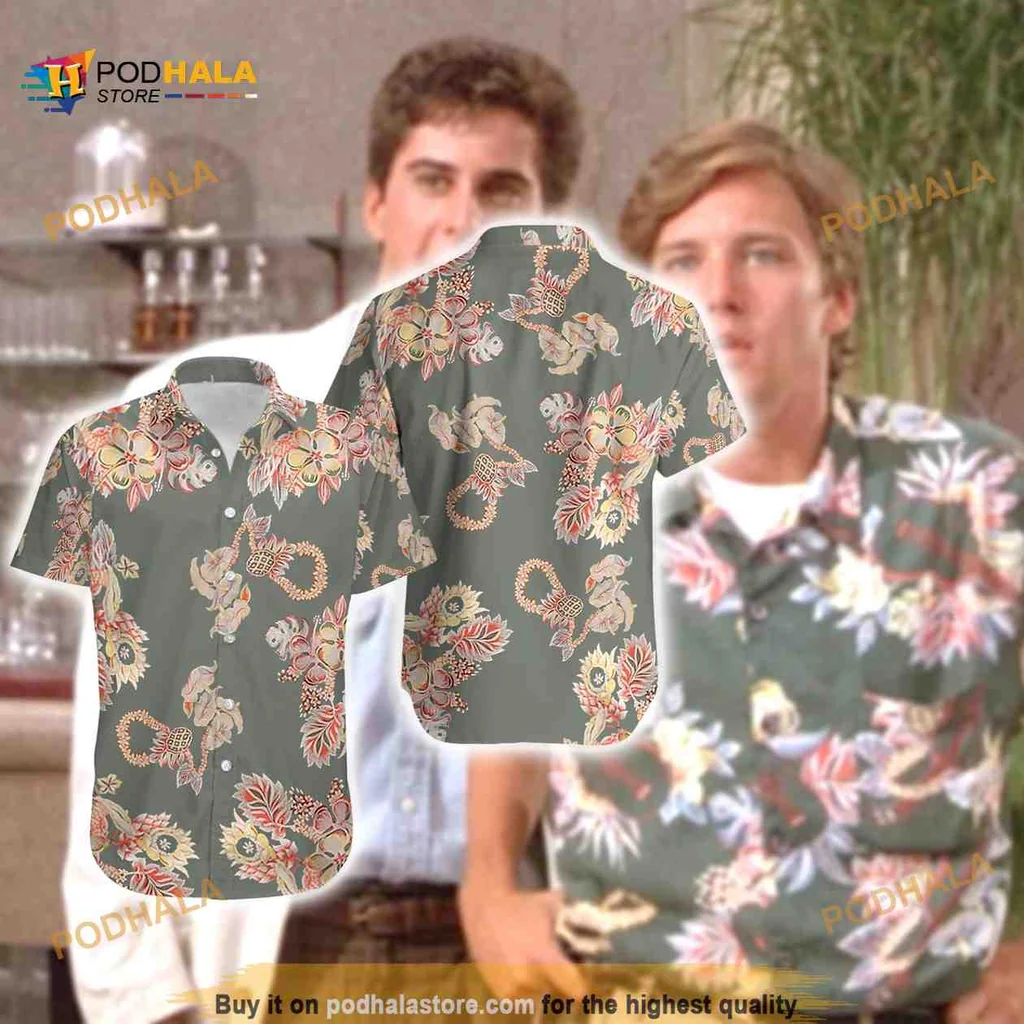 Weekend At Bernies Hawaiian Shirt With Tropical Floral Print