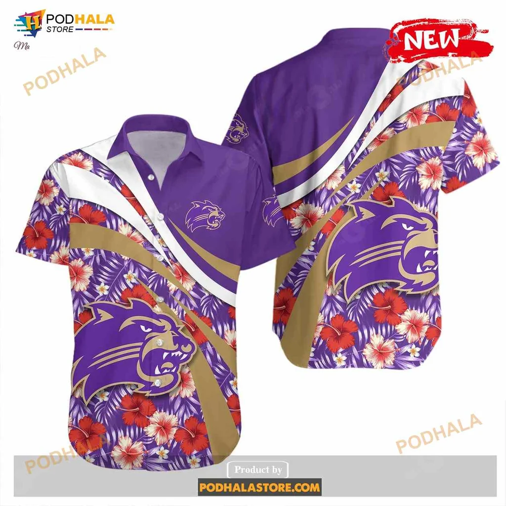 Western Carolina Catamounts Aloha Shirt With Hibiscus Flowers Western Carolina Catamounts Aloha Shirt With Hibiscus Flowers