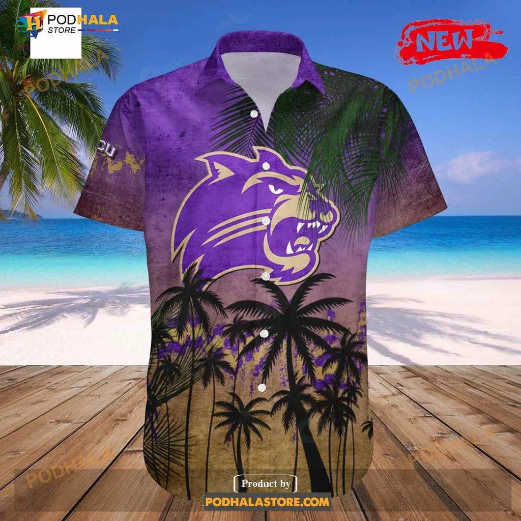 Western Carolina Catamounts Hawaiian Shirt With Tropical Palm Trees