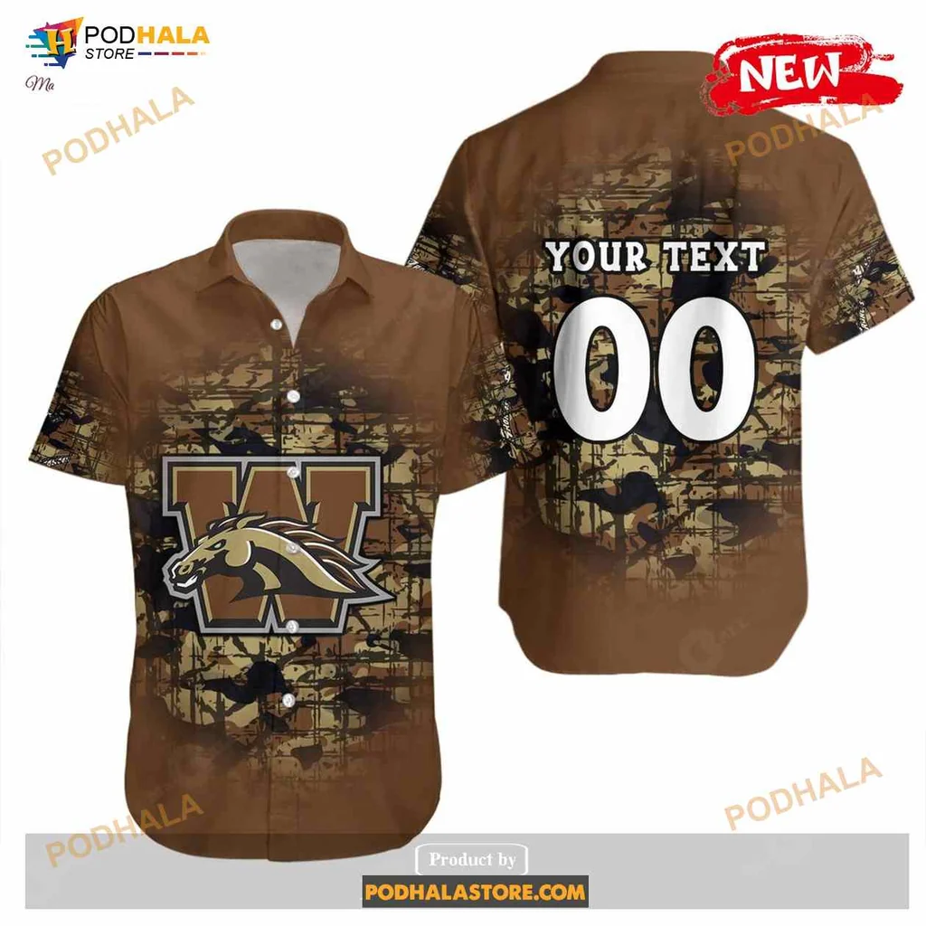 Western Michigan Broncos Camouflage Vintage Aloha Shirt Western Michigan Broncos Camouflage Vintage Aloha Shirt