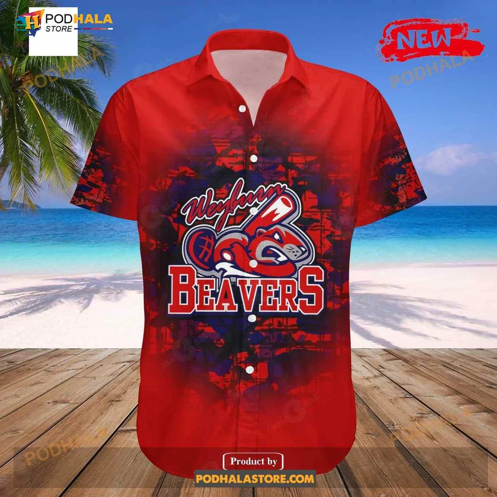 Weyburn Beavers Camouflage Aloha Shirt With Customizable Text Weyburn Beavers Camouflage Aloha Shirt With Customizable Text