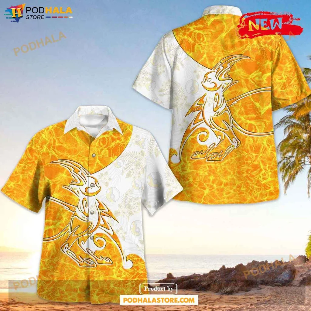 Whimsical Creature Aloha Shirt, Tropical Design For Anime And Gaming Fans