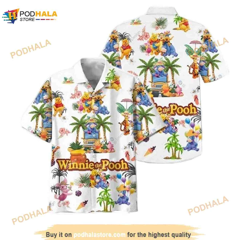 Winnie The Pooh Tropical Hawaiian Shirt With Tigger Eeyore And Piglet