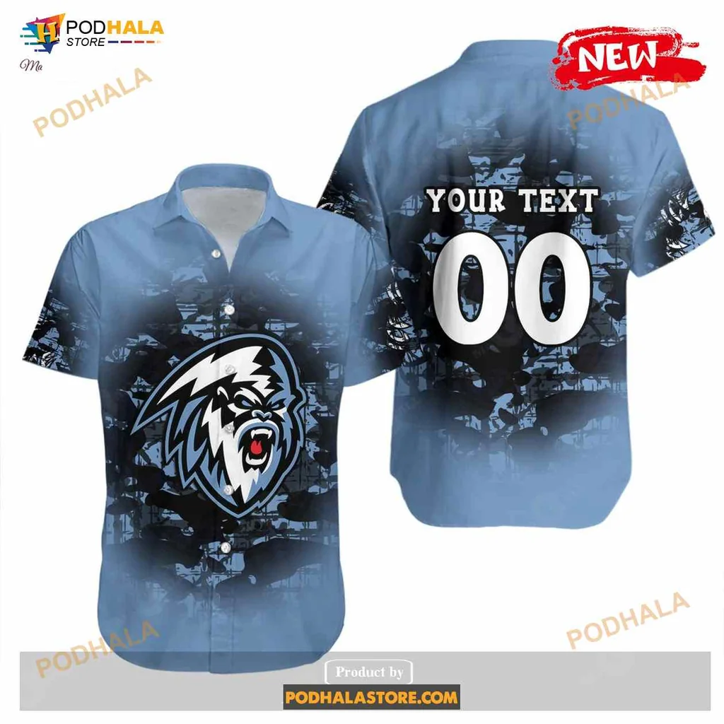 Winnipeg Ice Bear Camouflage Hawaiian Shirt With Customizable Text