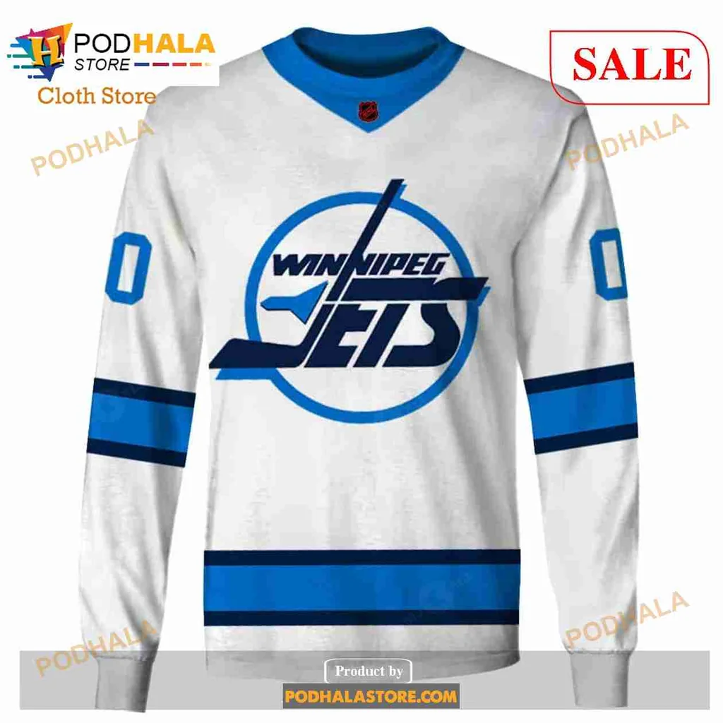 Winnipeg Jets 3D Print Hoodie With Bold Team Logo And Blue Accents Winnipeg Jets 3D Print Hoodie With Bold Team Logo And Blue Accents