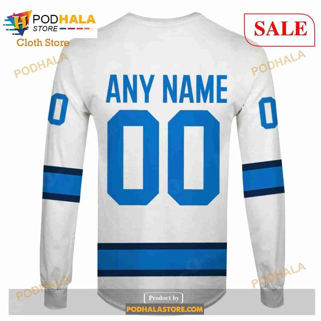 Winnipeg Jets 3d Hoodie With Bold Team Logo And Blue Accents - Product View 5 Winnipeg Jets 3d Hoodie With Bold Team Logo And Blue Accents - Product View 5