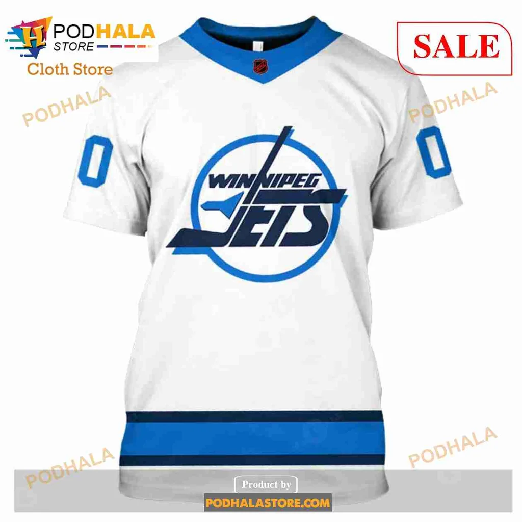 Winnipeg Jets 3d Hoodie With Bold Team Logo And Blue Accents - Product View 6 Winnipeg Jets 3d Hoodie With Bold Team Logo And Blue Accents - Product View 6