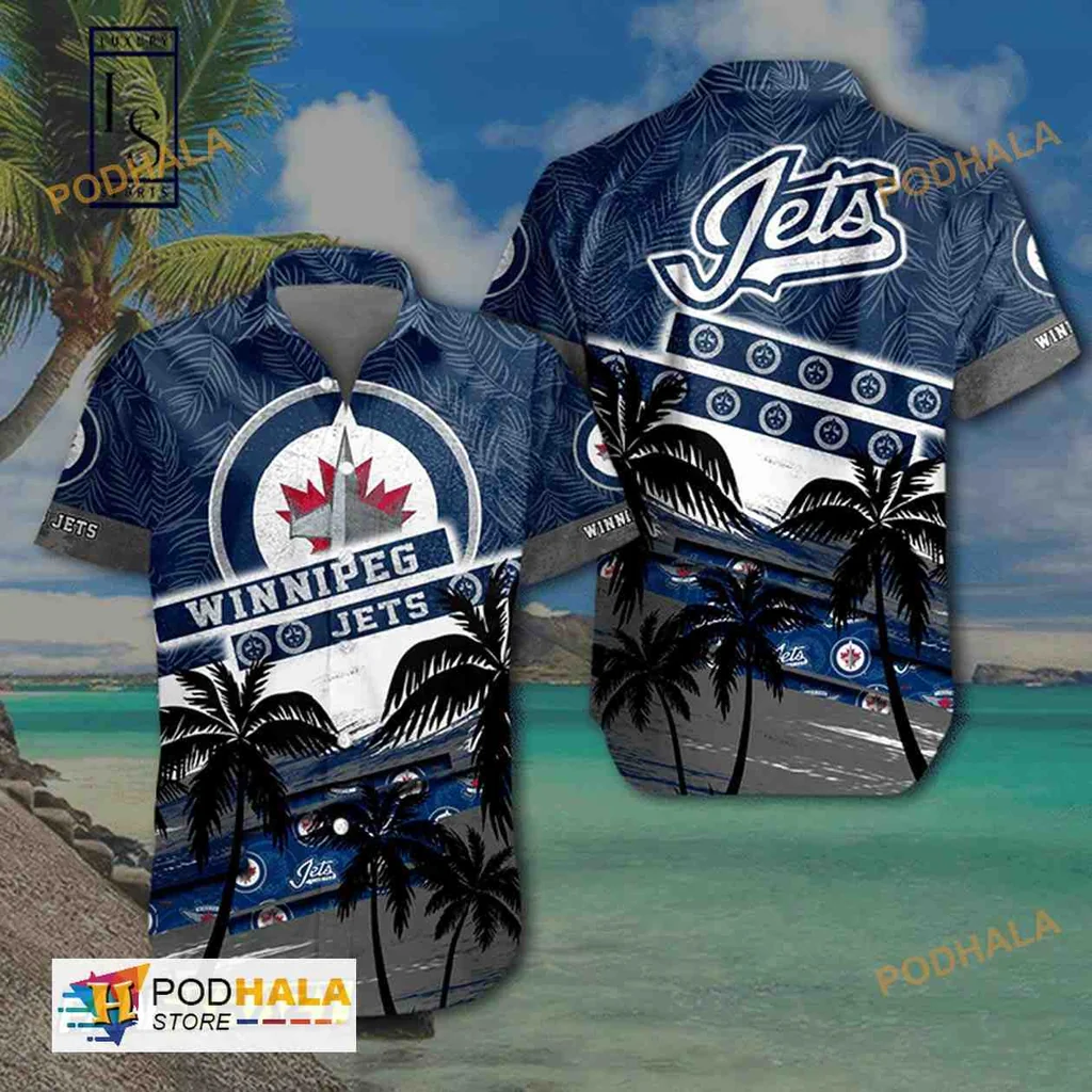 Winnipeg Jets Tropical Hawaiian Shirt Featuring Team Logo And Beach Vibes