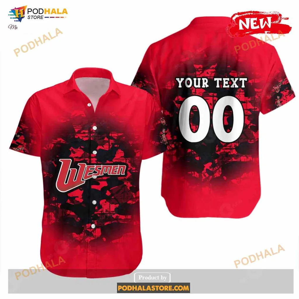 Winnipeg Wesmen Camouflage Hawaiian Shirt, Personalized Vintage Design