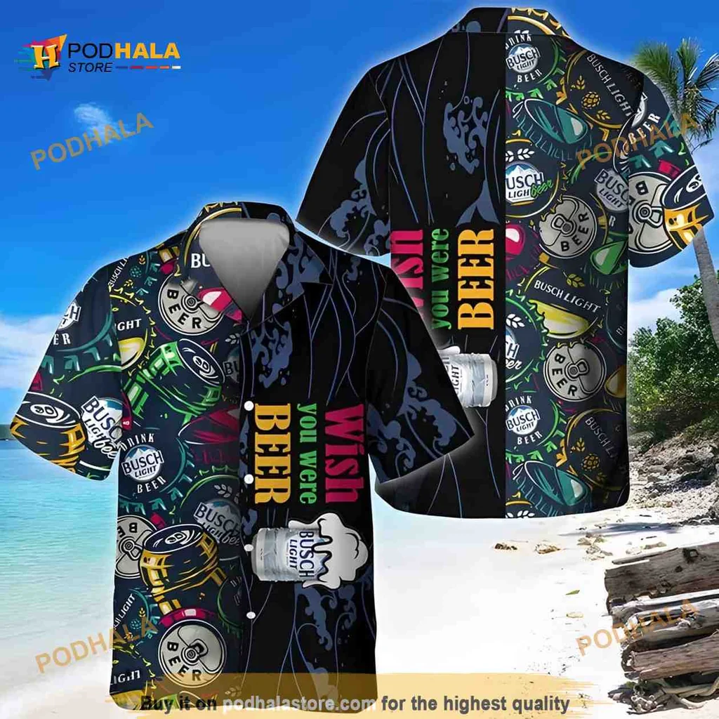 Wish You Were Beer Hawaiian Shirt, Funny Beer Graphic Design