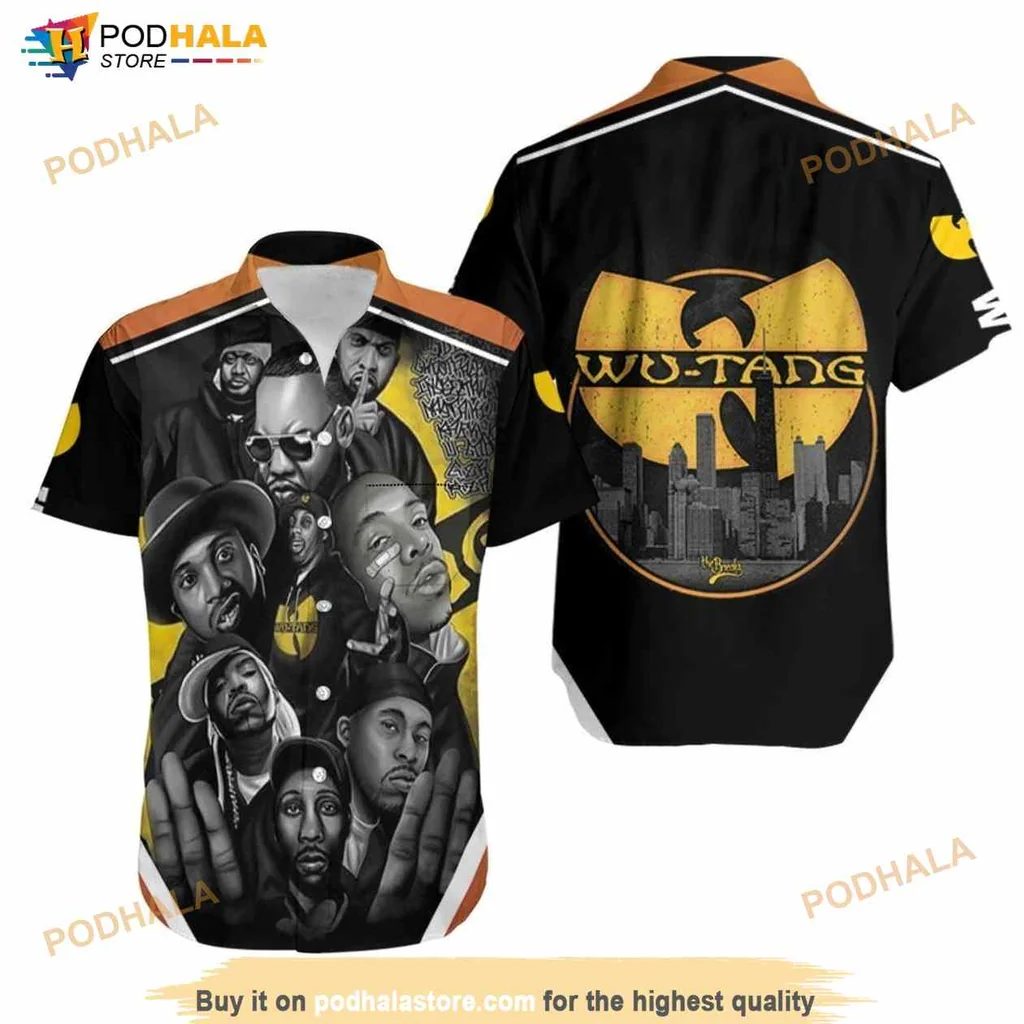 Wu Tang Clan Fan Hawaiian Shirt Featuring Iconic Hip Hop Design