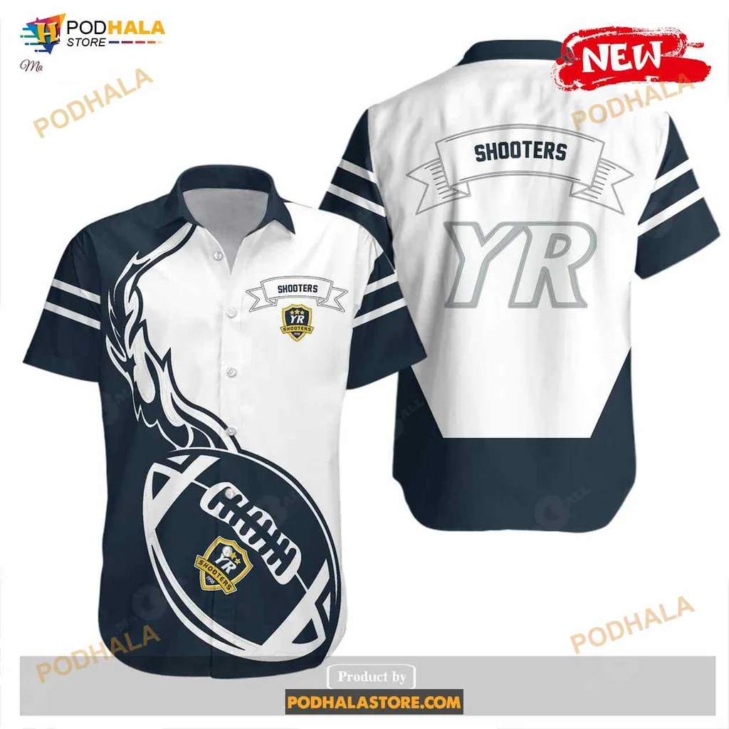 York Region Shooters Hawaiian Shirt With Bold Football Design