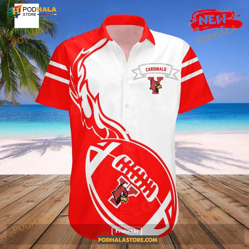 Yorkton Cardinals Aloha Shirt With Bold Football Graphic Yorkton Cardinals Aloha Shirt With Bold Football Graphic