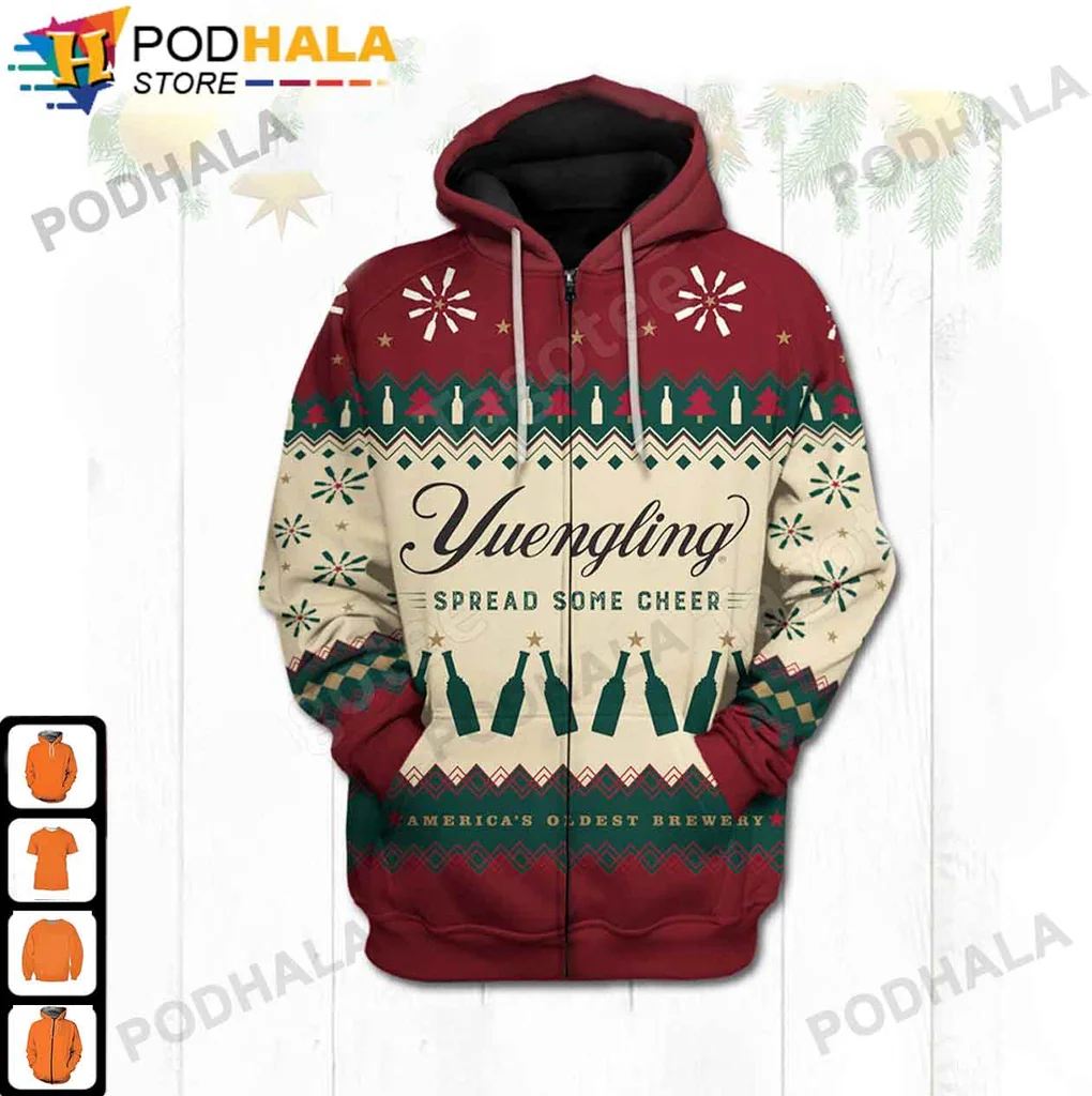 Yuengling Christmas 3d Hoodie, Spread Some Cheer With Festive Design