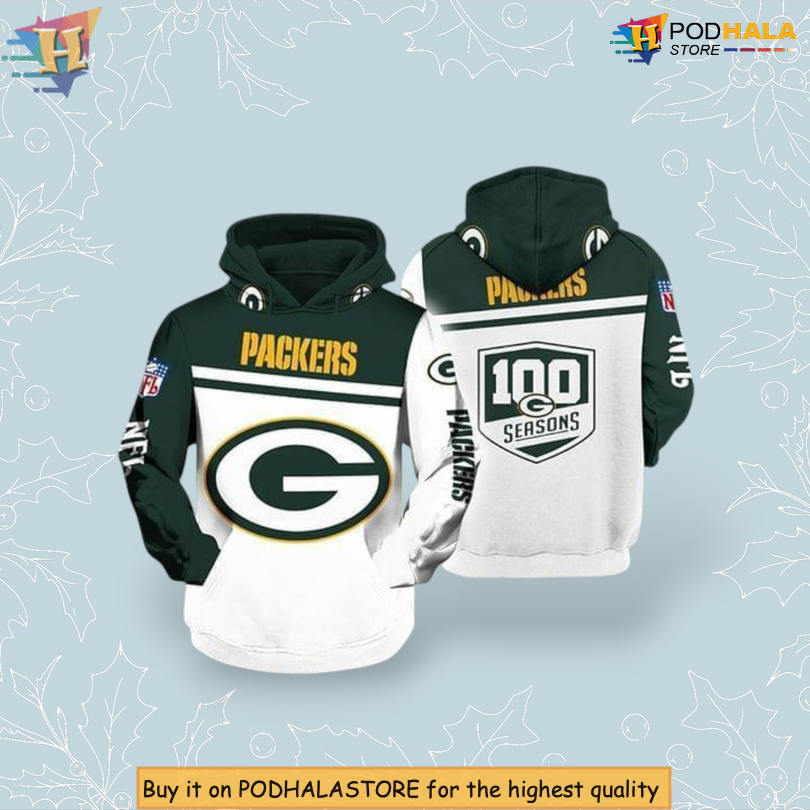 100 Seasons Tribute Personalized Green Bay Packers Hoodie 3D Fan Edition
