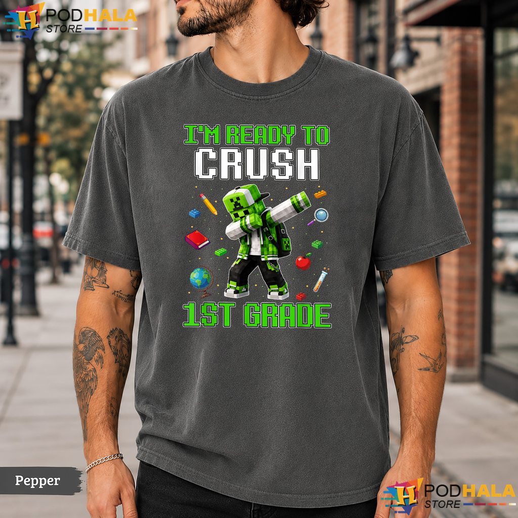1st Grade Gamer School Comfort Colors T-Shirt Boys First Day Graphic Apparel