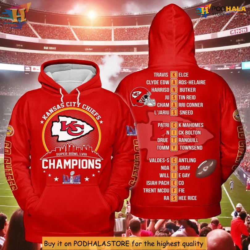 2024 Super Bowl LVIII Champions Kansas City Chiefs Womens Hoodie Apparel