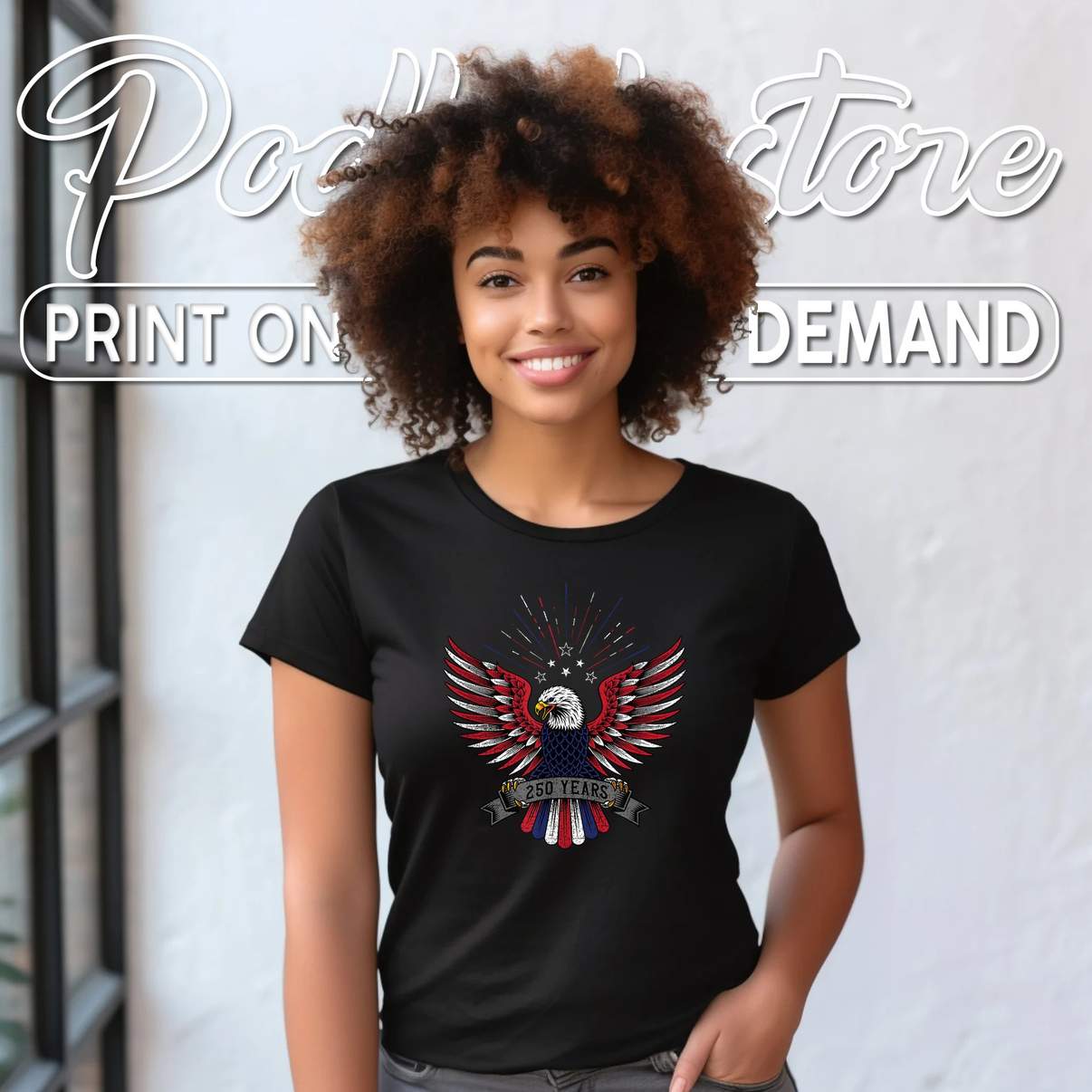 250 Years Of America Eagle Shirt Fourth Of July USA Patriotic Apparel