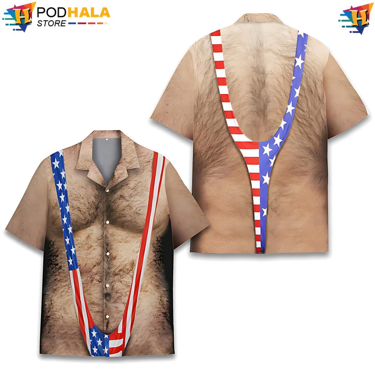250th Anniversary Flag Aloha Shirt US American 1776 Patriotic Mens Outfit
