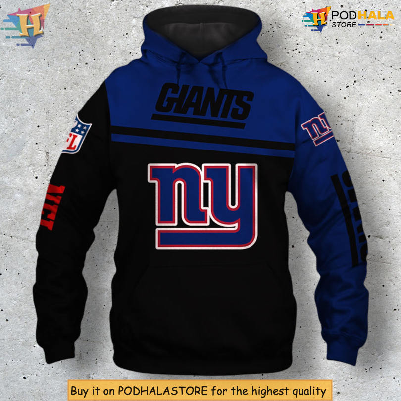 3D Skull Graphic Design Mens New York Giants Hoodie Pullover For Fans