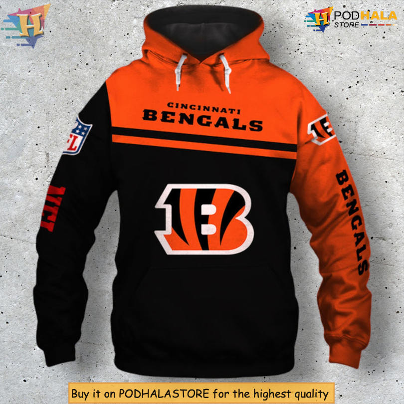 3D Skull Pullover Design Custom Name Cincinnati Bengals Hoodie for Fans