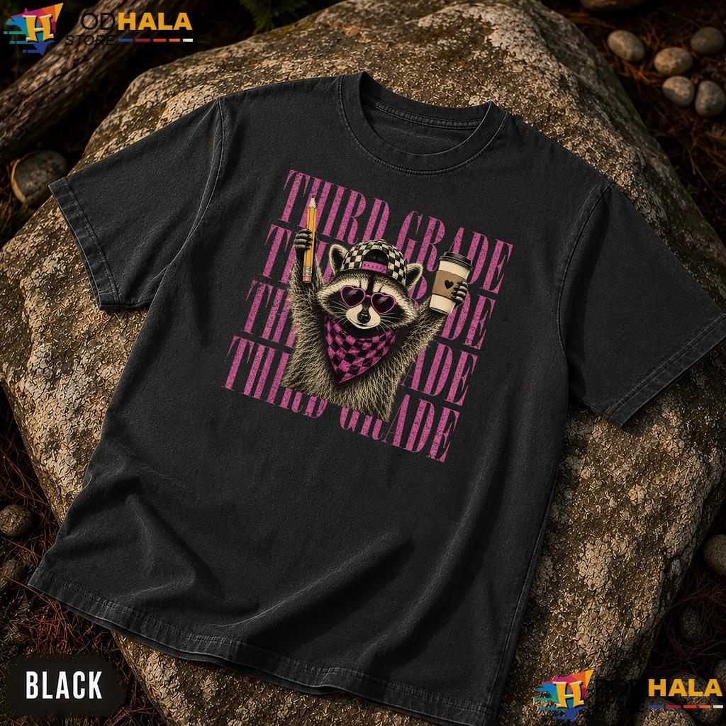 3rd Grade Feral Raccoon Comfort Colors T-Shirt Teacher Back To School