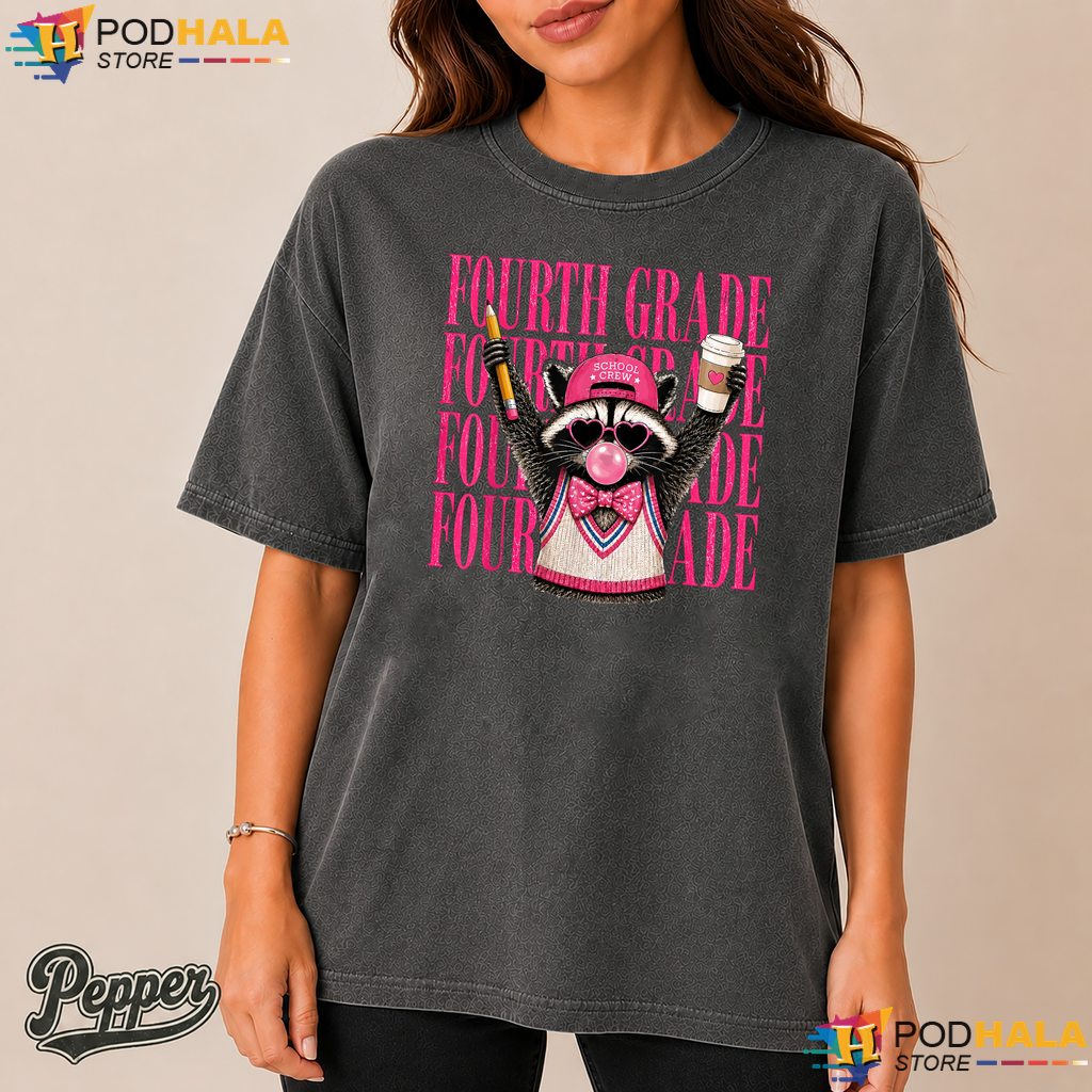 4th Grade Feral Raccoon Comfort Colors Shirt Funny School Teacher Top 4th Grade Feral Raccoon Comfort Colors Shirt Funny School Teacher Top
